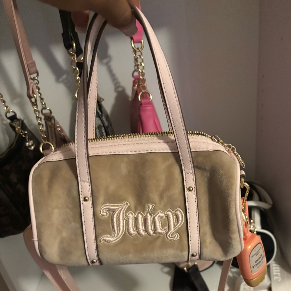 Juicy Couture Beige and Pink Mini Bag
